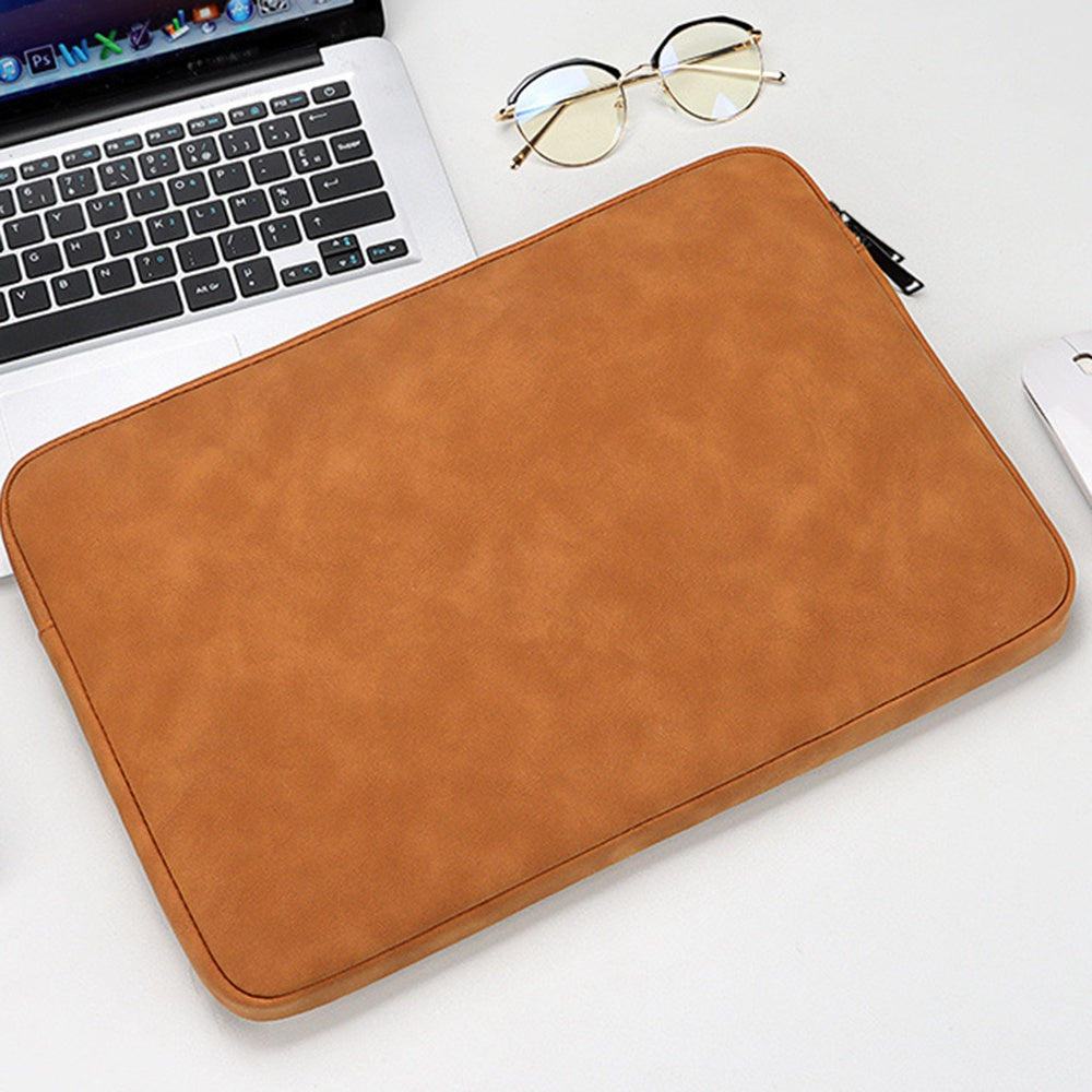 ND12 14.1-15.4 Inch Laptop Sleeve for MacBook Pro Soft Fluff Lining Anti-scratch Notebook Protective Bag - Yellow ND12 14.1-15.4 Inch Laptop Sleeve for MacBook Pro Soft Fluff Lining Anti-scratch Notebook Protective Bag - Yellow